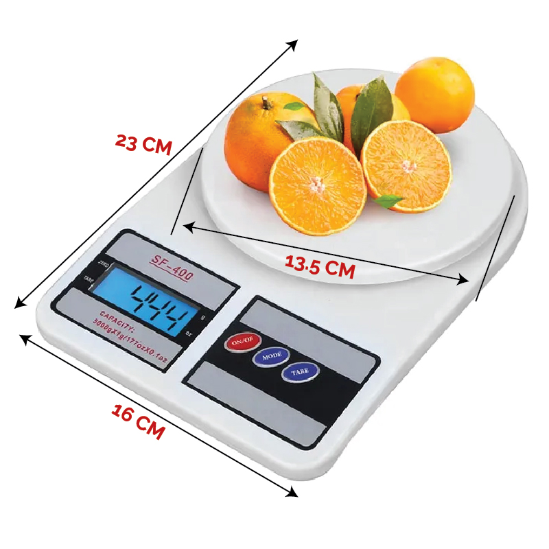 Electronic kitchen scale SF 400 with LCD Display(1g to 10KG)